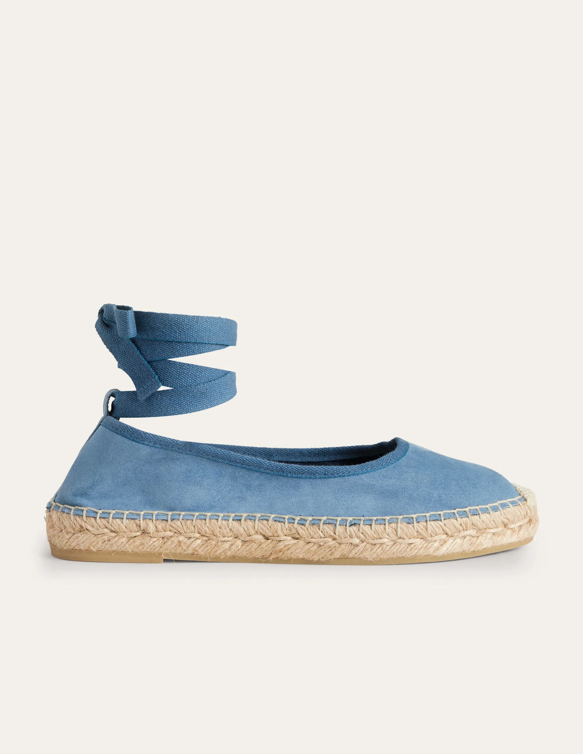 Ankle Tie Espadrilles-Corporal Blue