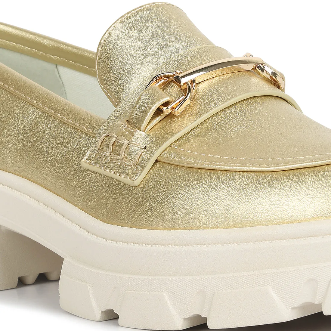 Darlina Metallic Platform Loafers