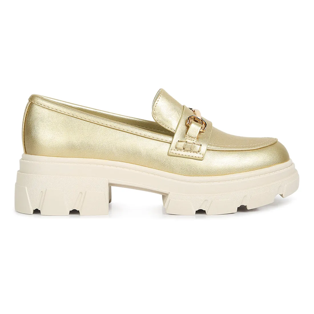 Darlina Metallic Platform Loafers