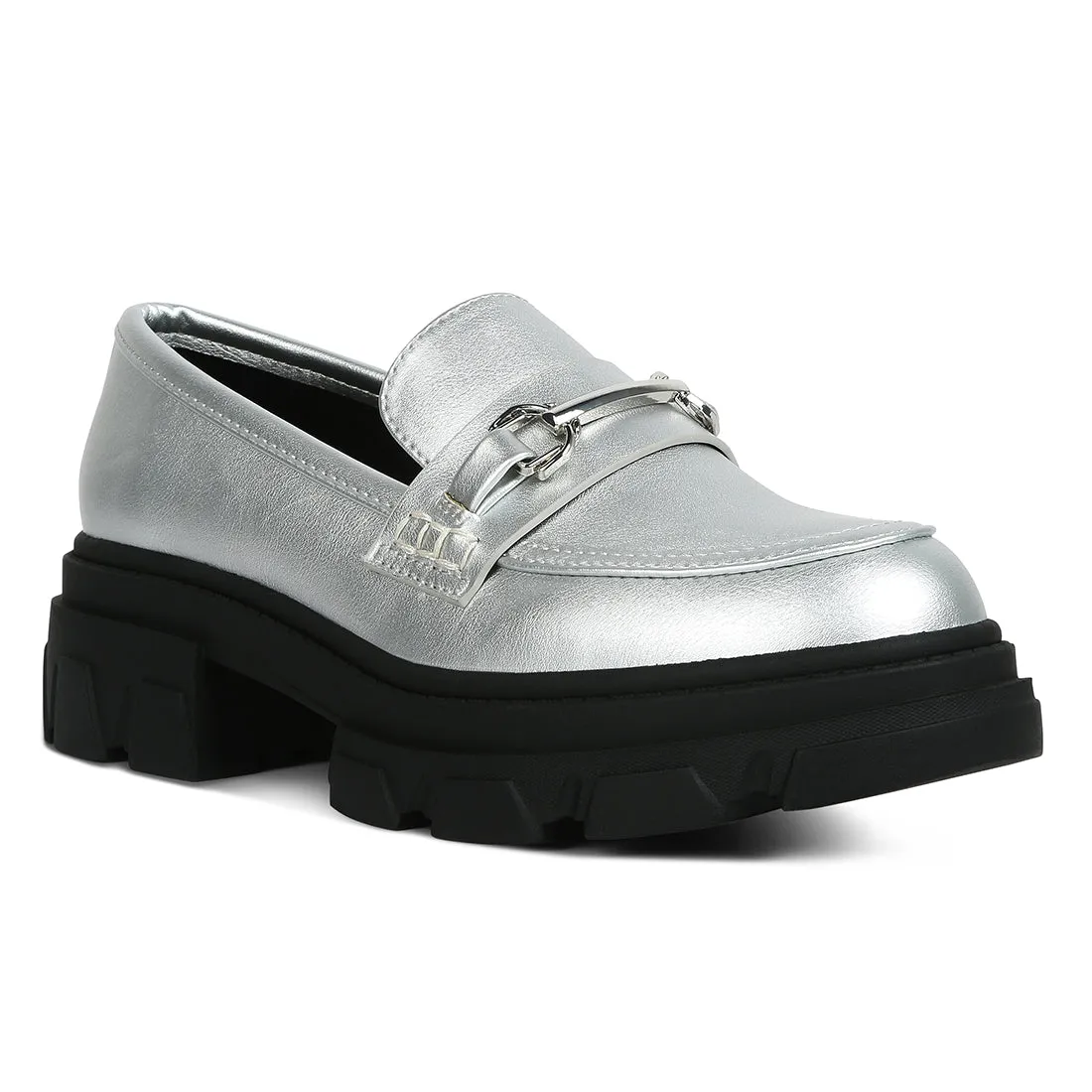 Darlina Metallic Platform Loafers