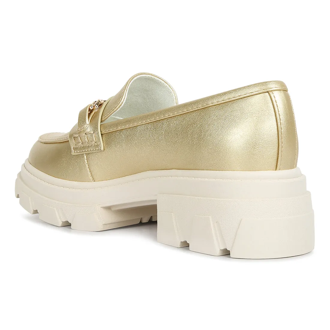 Darlina Metallic Platform Loafers