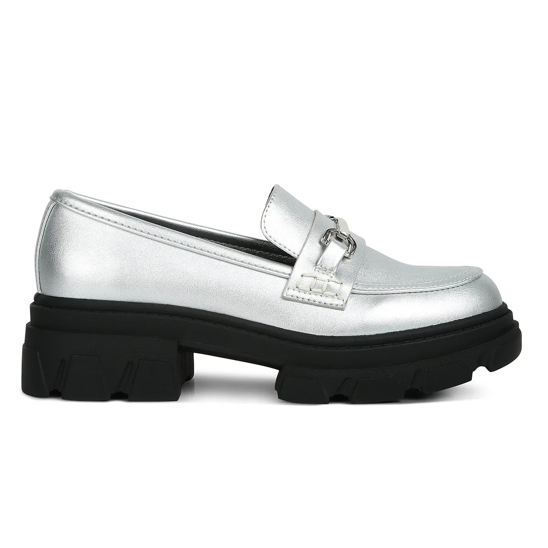 Darlina Metallic Platform Loafers