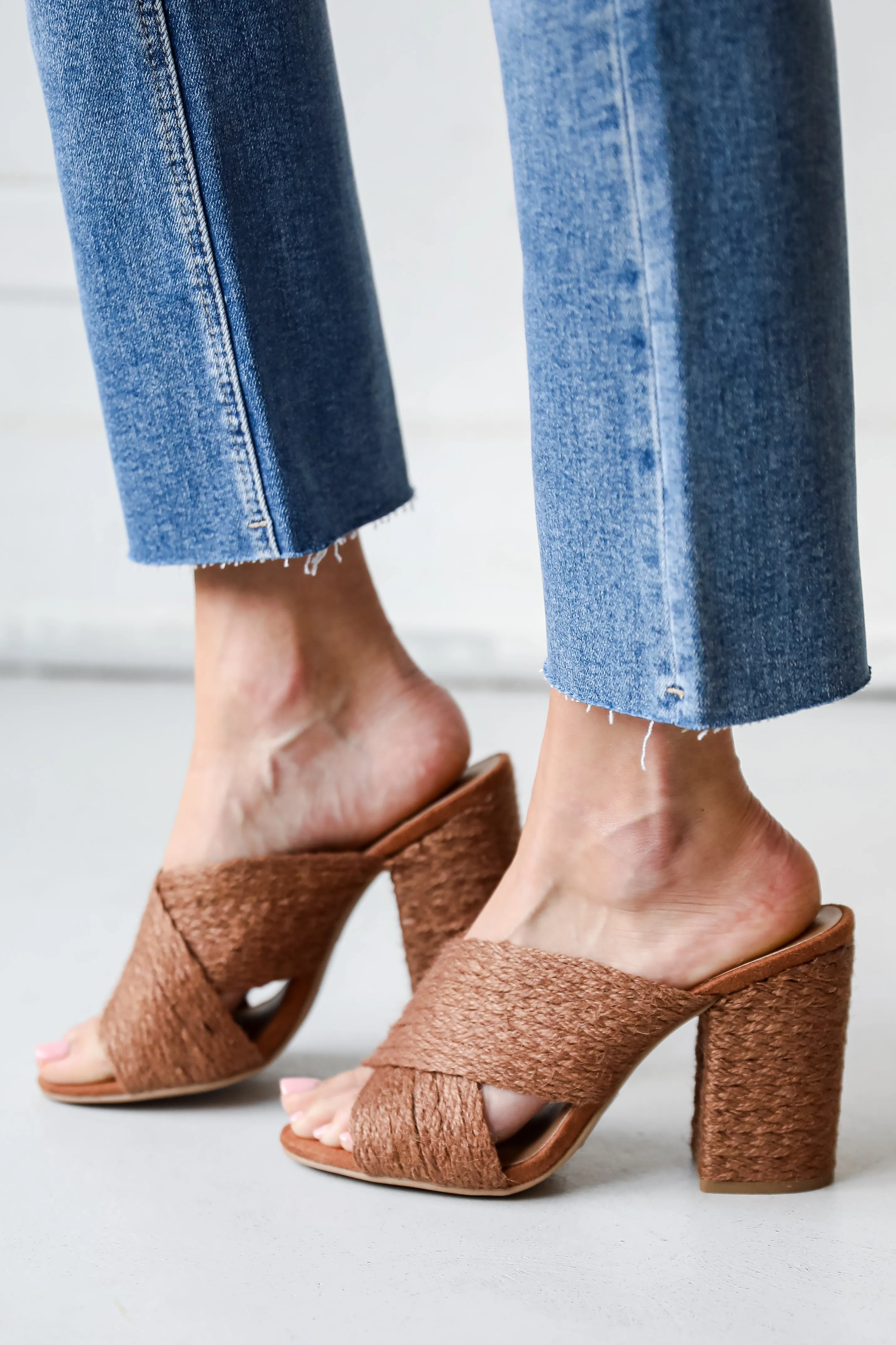 FINAL SALE - We All Know Camel Espadrille Heels - DU DEAL