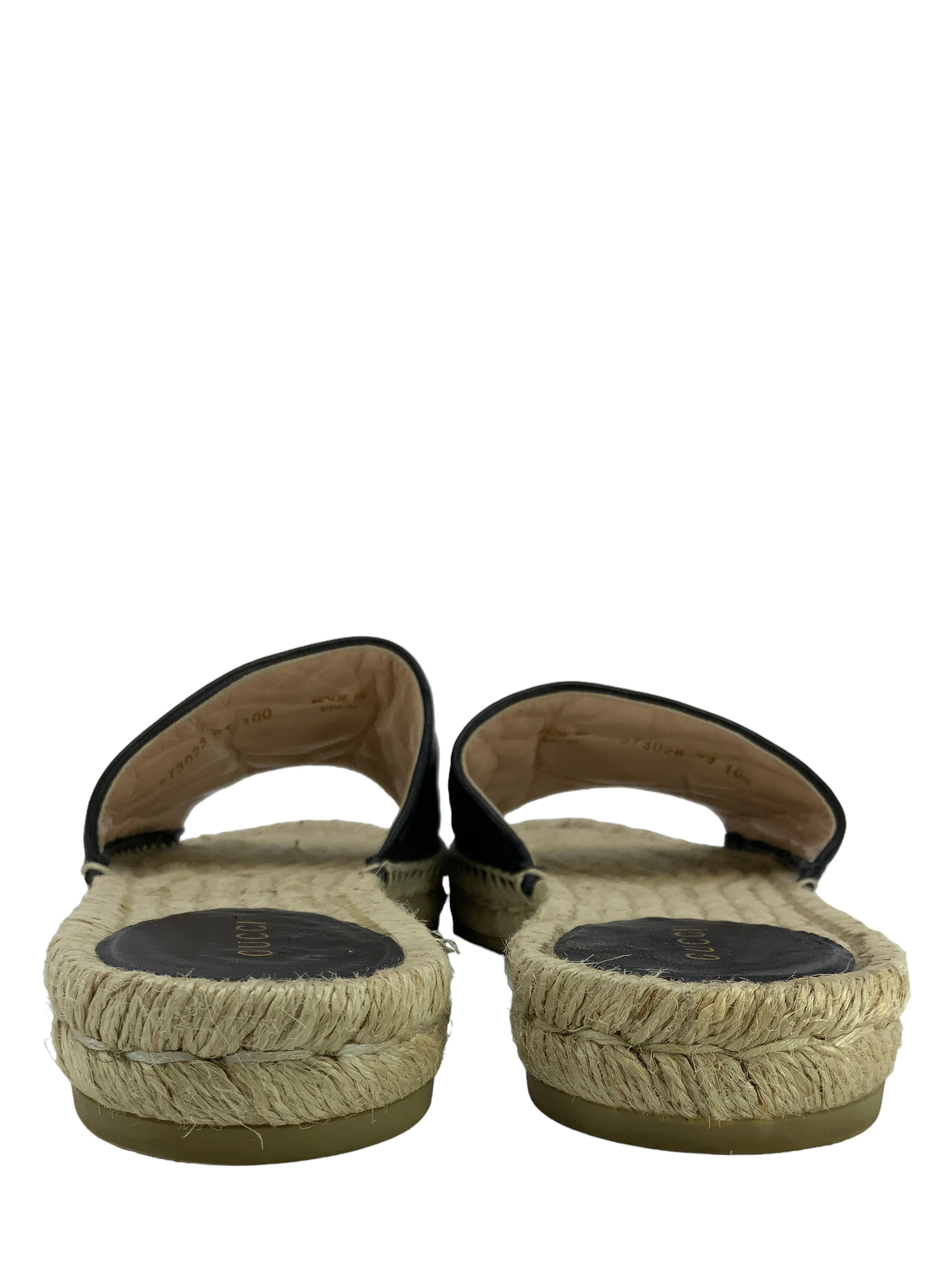 Gucci Marmont GG Matelasse Espadrille Slide Sandals Size 9