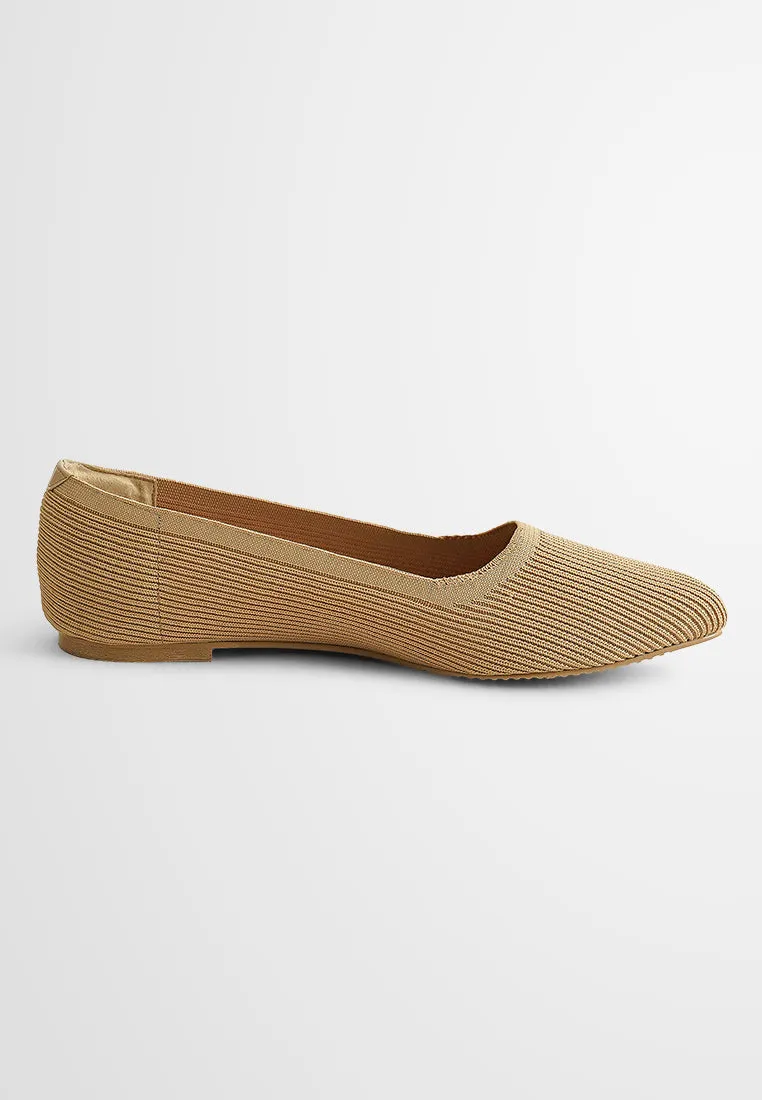 Kyrie Knitted Pointed Flats