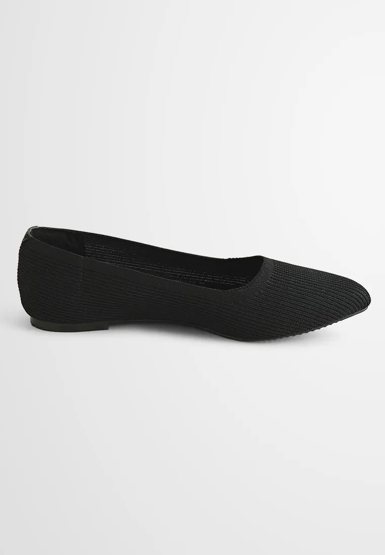 Kyrie Knitted Pointed Flats