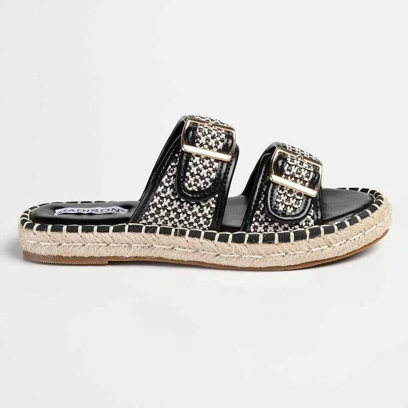 Madison Loyalty Espadrille Mule - Black