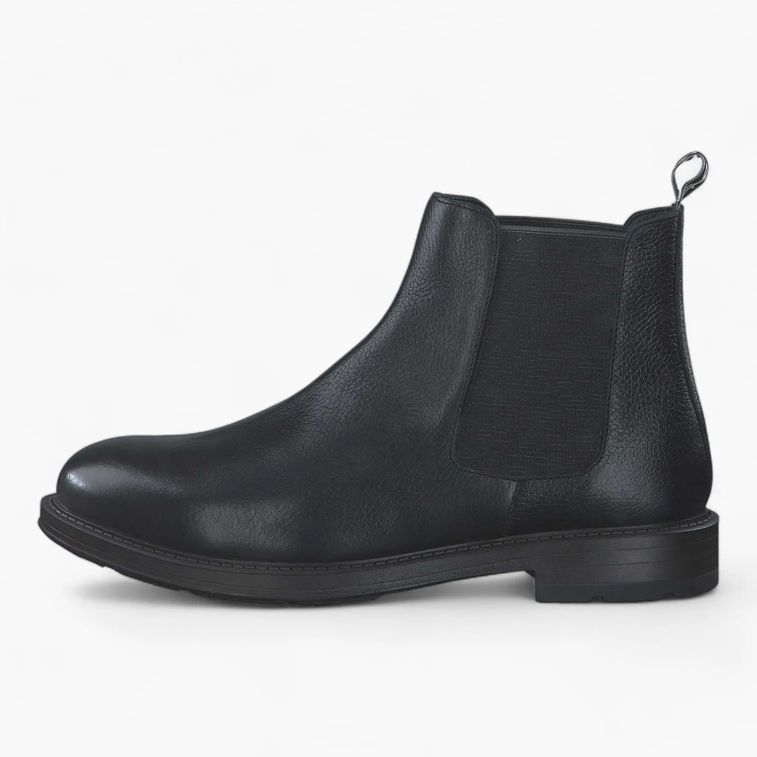 Marco Tozzi by Guido Maria Kretschmer Men's Leather Chelsea Boots – Black, Comfort Fit