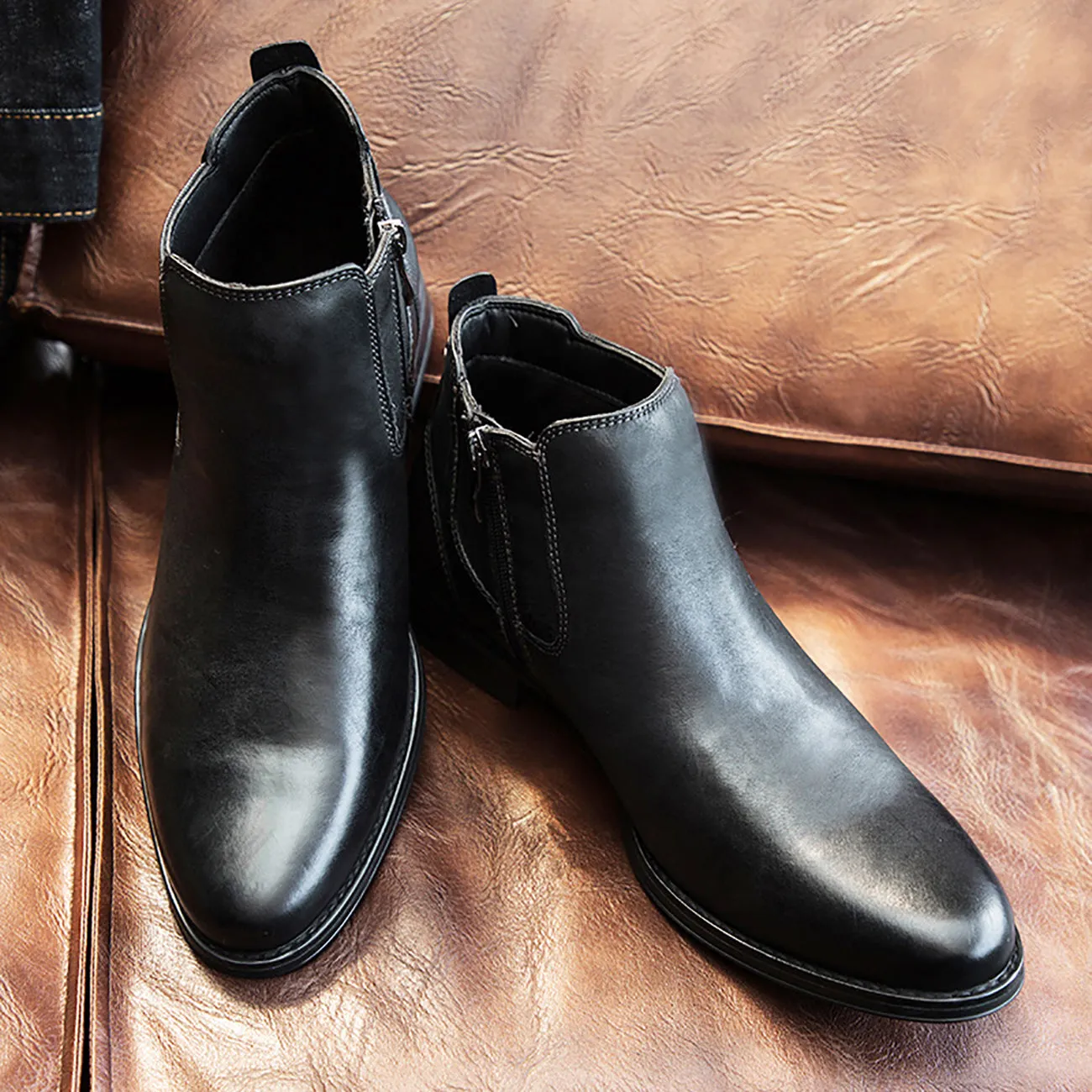 Men's Chelsea Boots Zipper