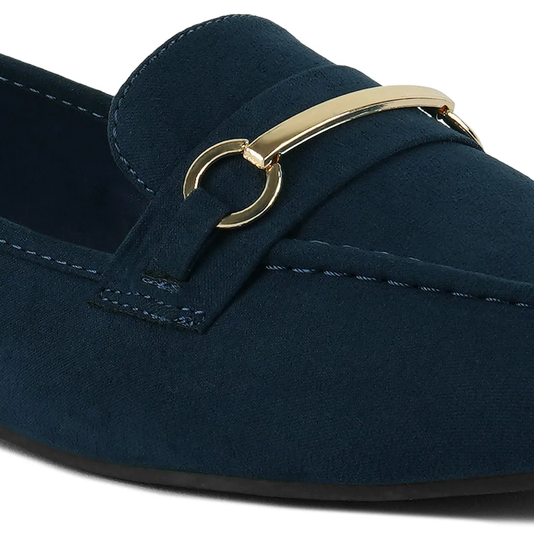 Navy Formal Bit Loafers