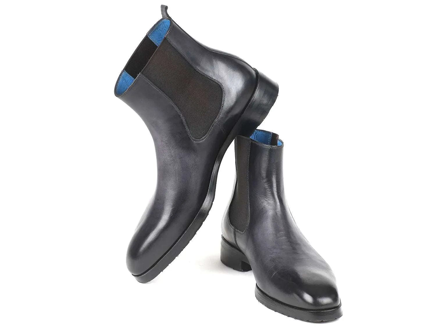 Paul Parkman Black & Gray Chelsea Boots