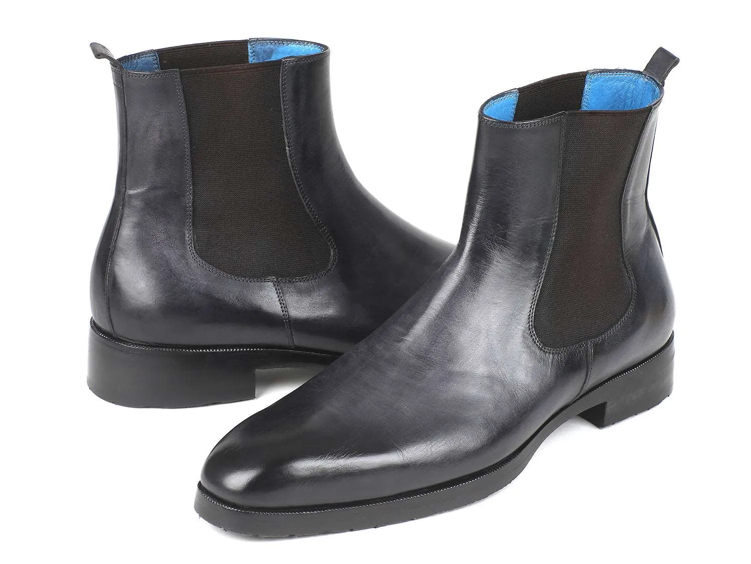 Paul Parkman Black & Gray Chelsea Boots