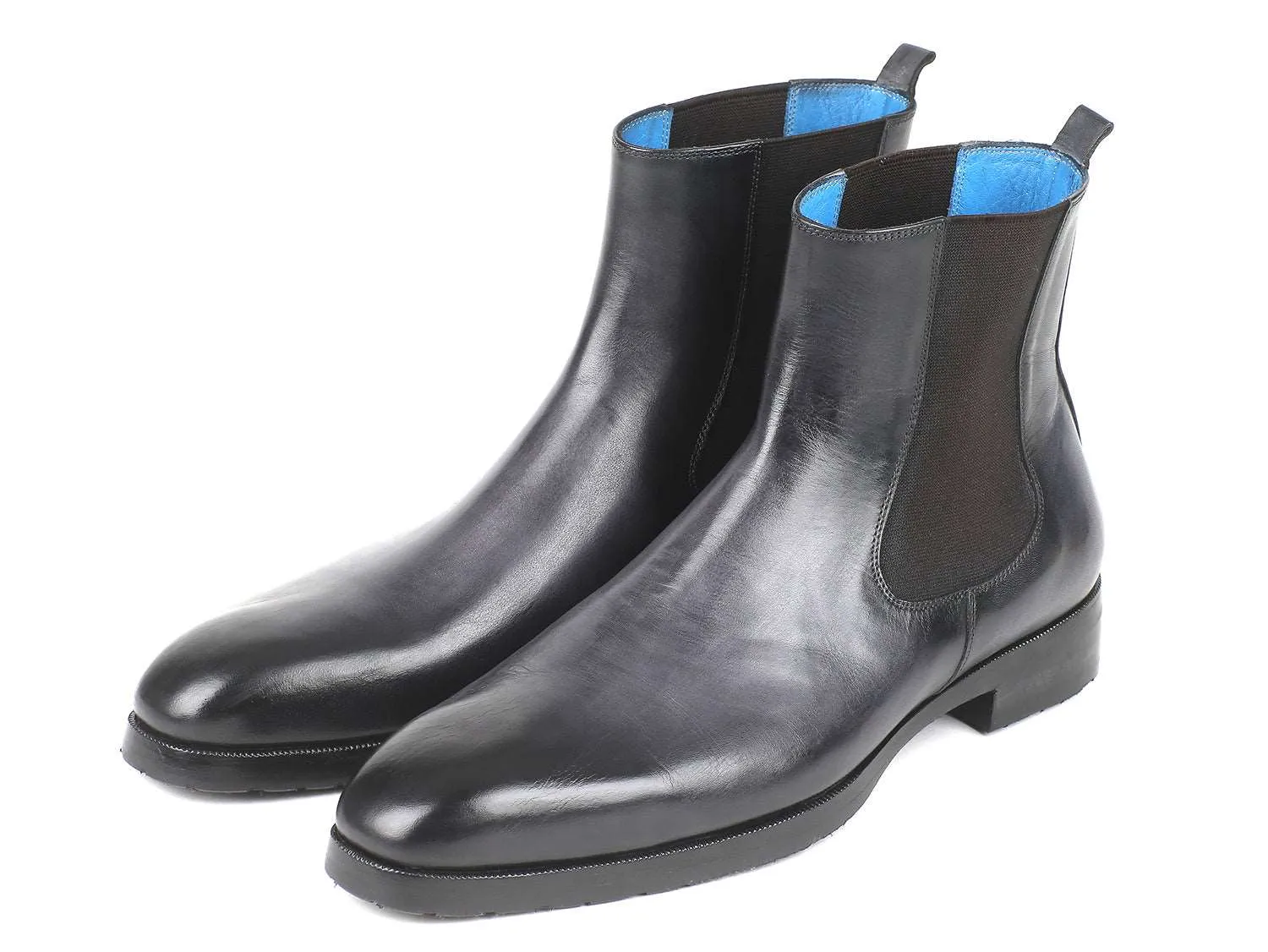 Paul Parkman Black & Gray Chelsea Boots