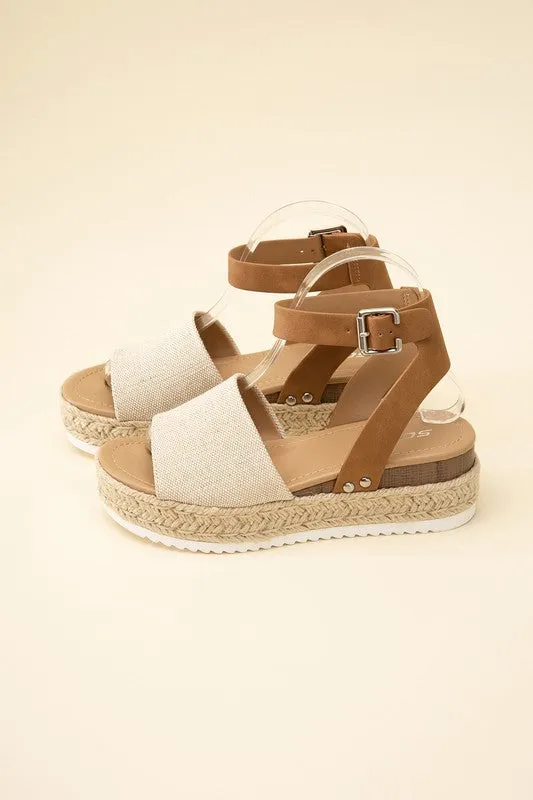 Sandals - "ESPADRILLE"  ANKLE STRAP