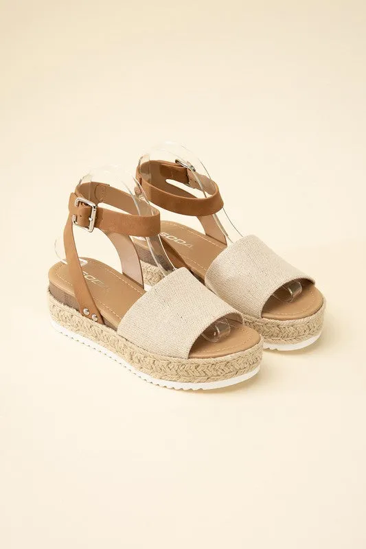 Sandals - "ESPADRILLE"  ANKLE STRAP