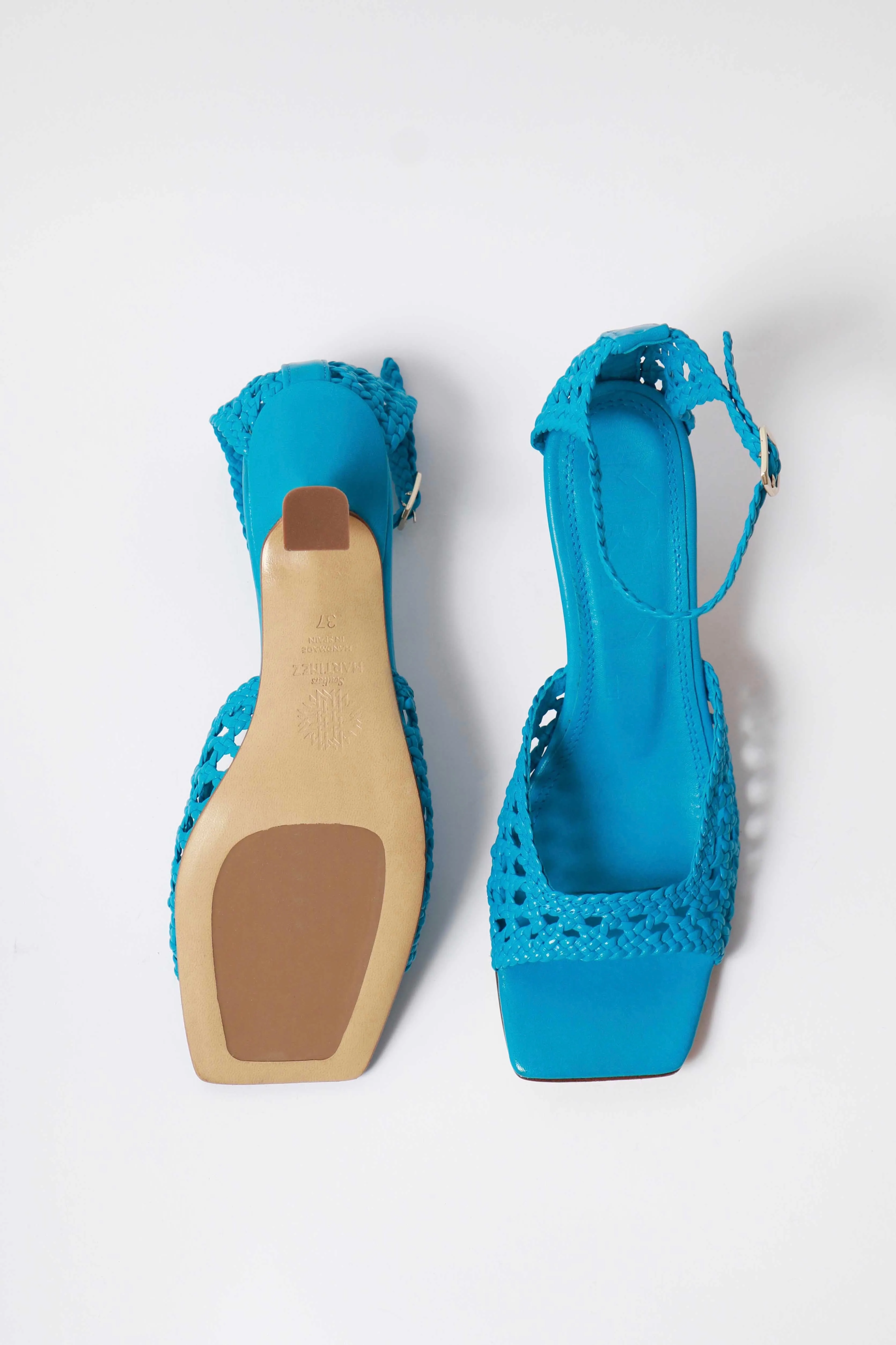 Souliers Martinez - Veronica Sandals: Blue Woven