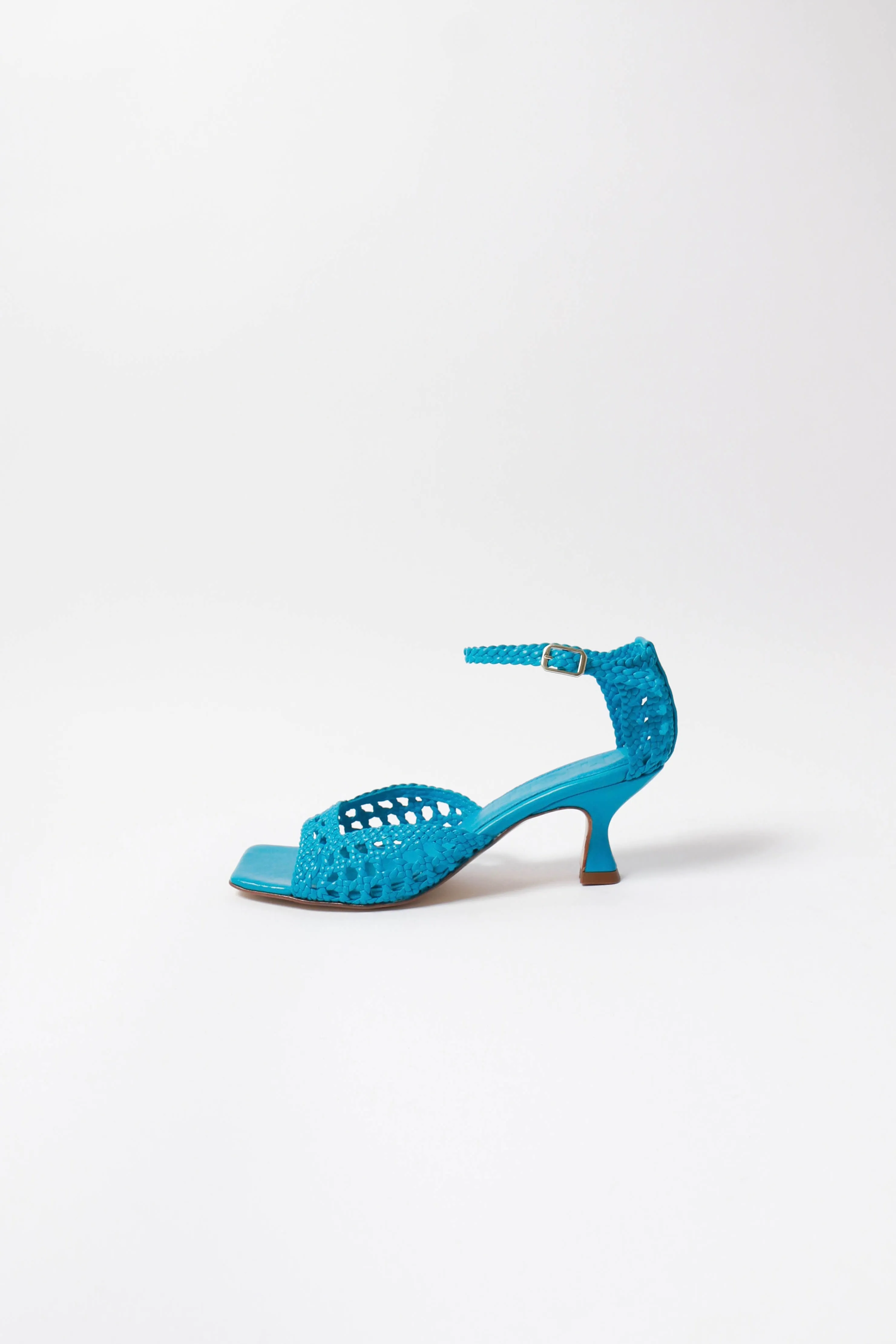 Souliers Martinez - Veronica Sandals: Blue Woven