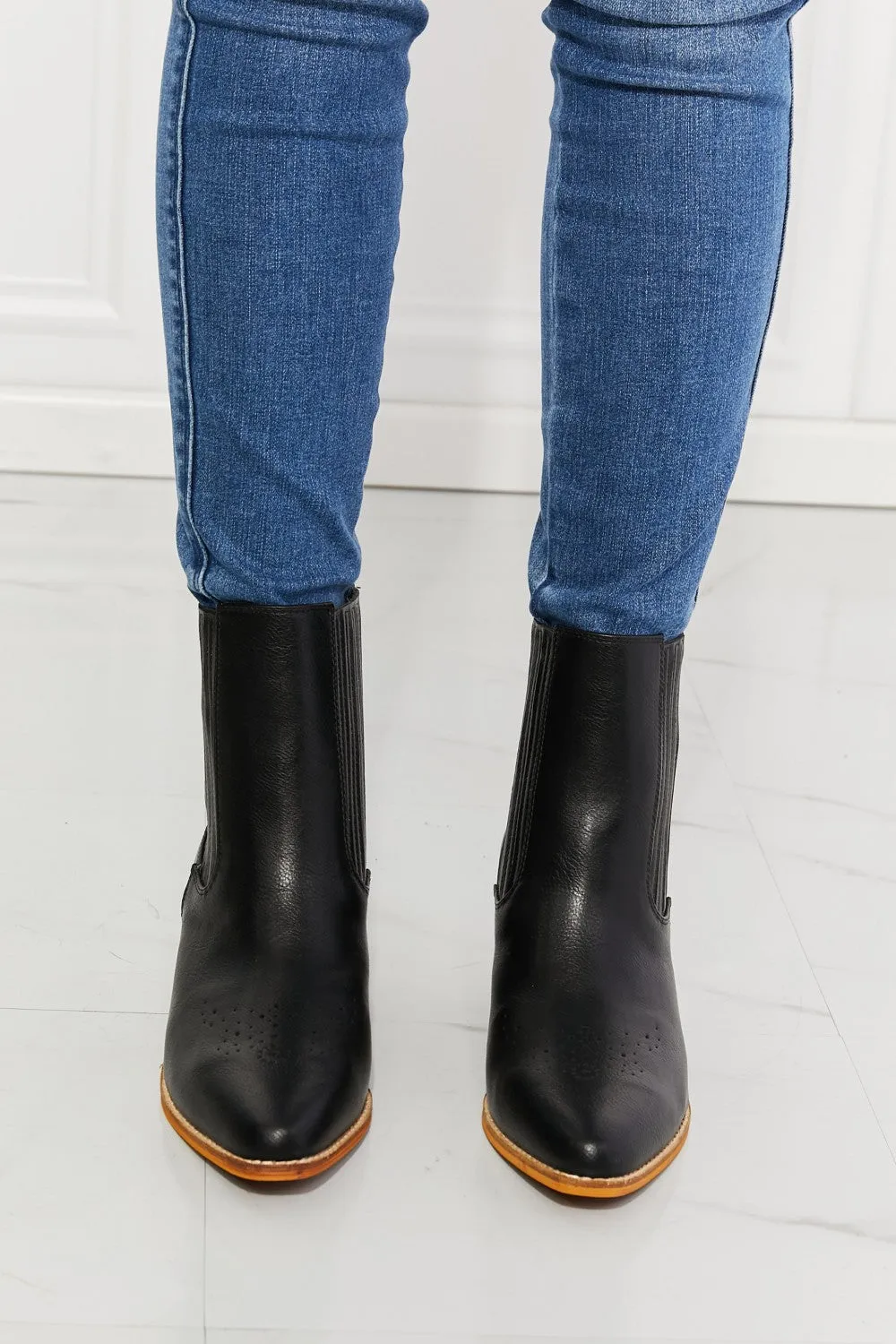 Stacked Heel Chelsea Boot