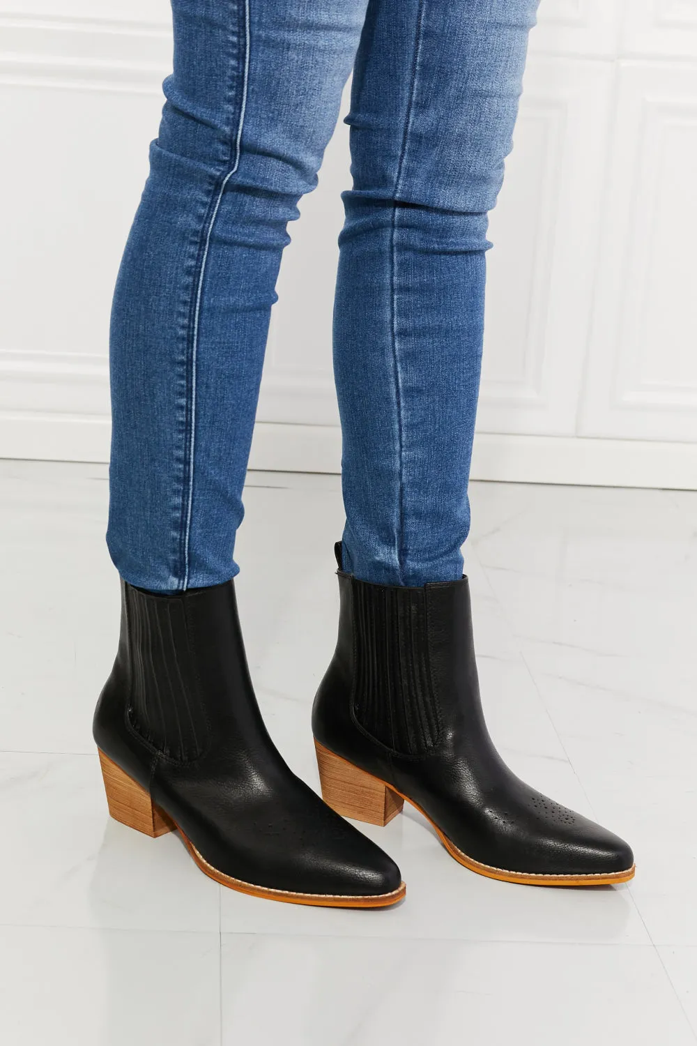 Stacked Heel Chelsea Boot