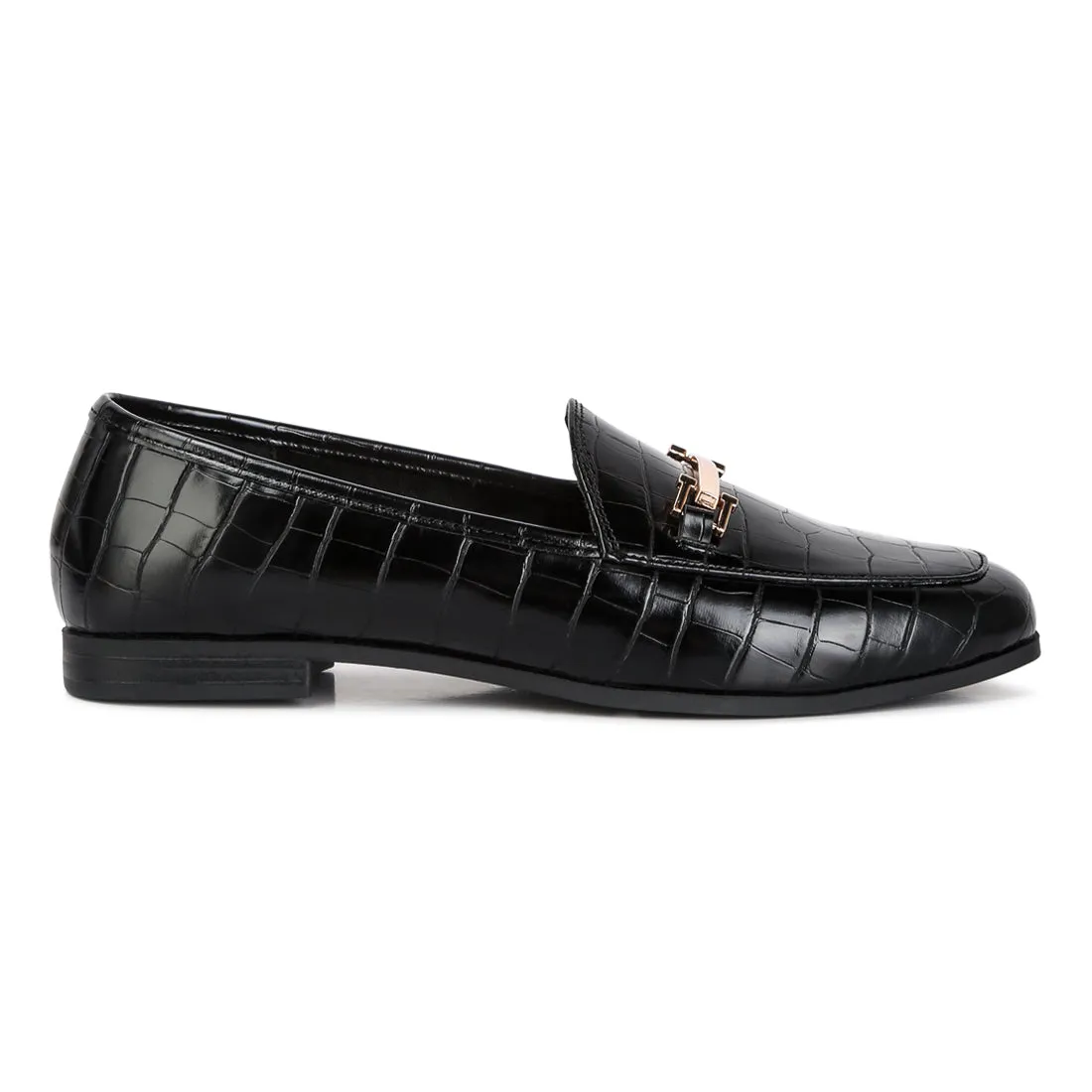 Street-Smart Horsebit Embellished Loafers