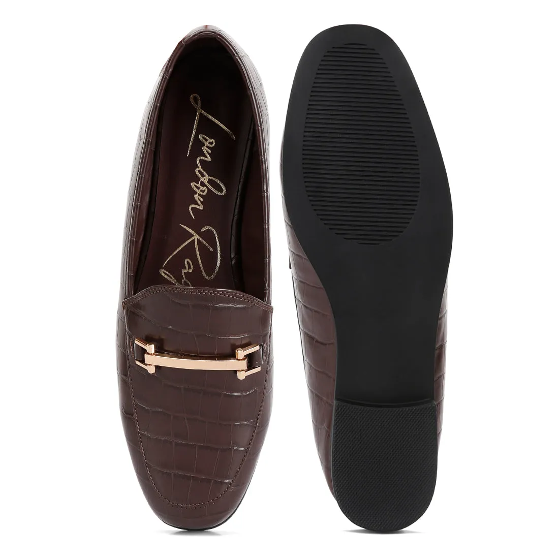 Street-Smart Horsebit Embellished Loafers