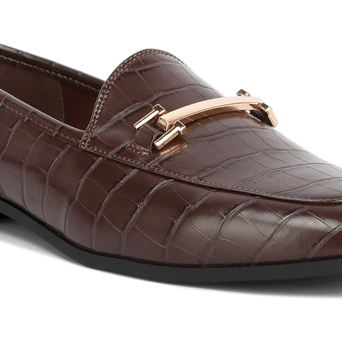 Street-Smart Horsebit Embellished Loafers