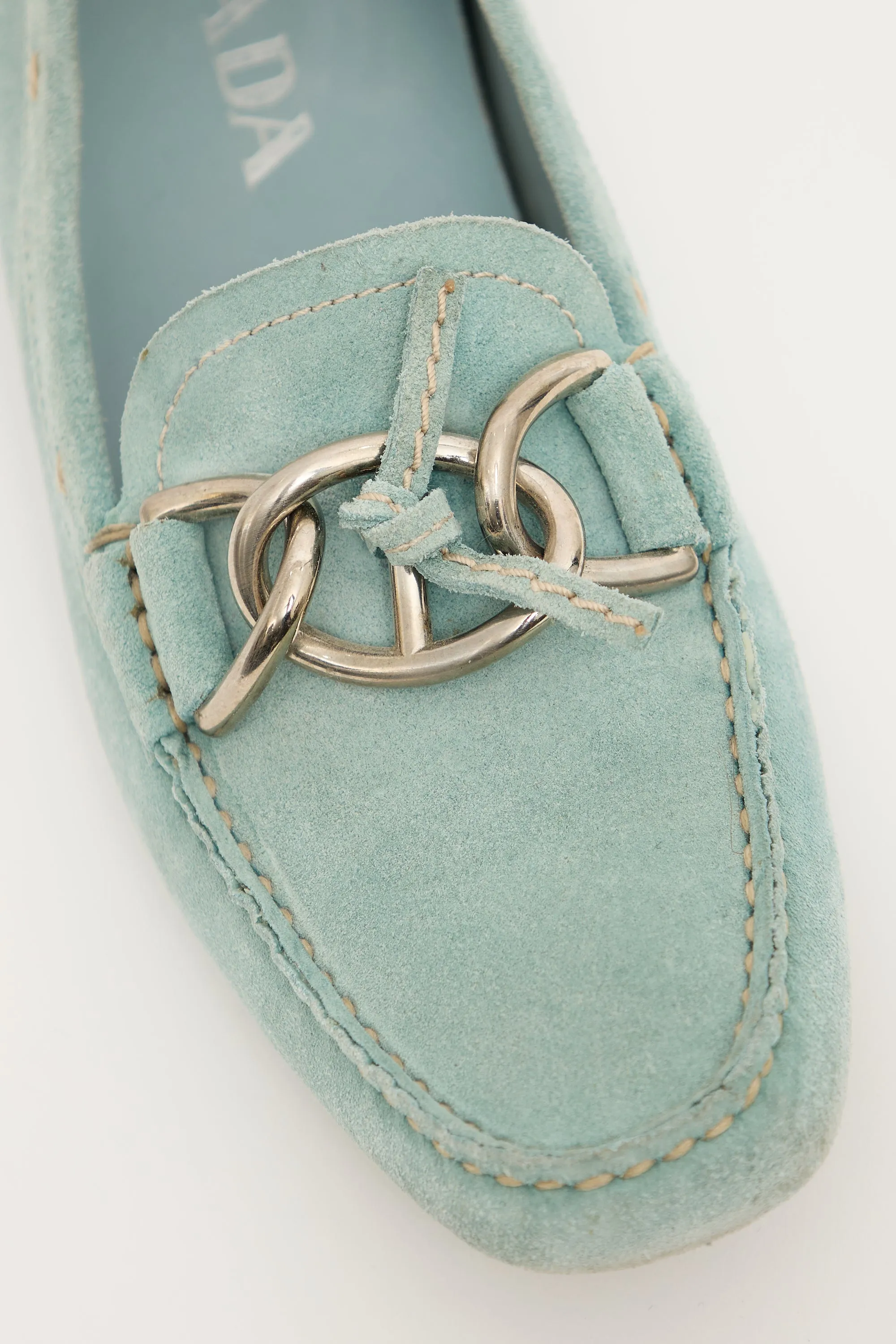 Teal Suede Driving Loafer