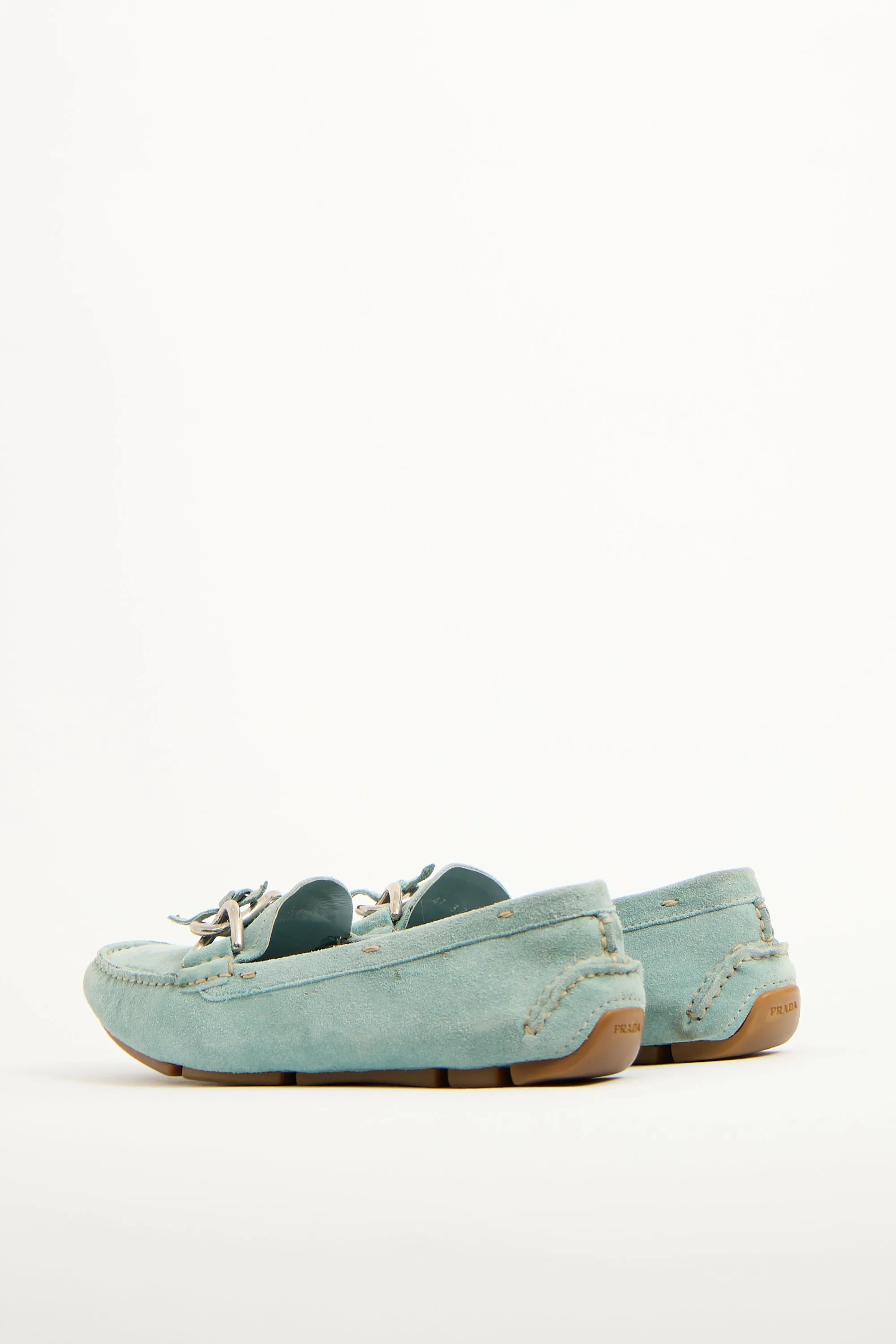 Teal Suede Driving Loafer