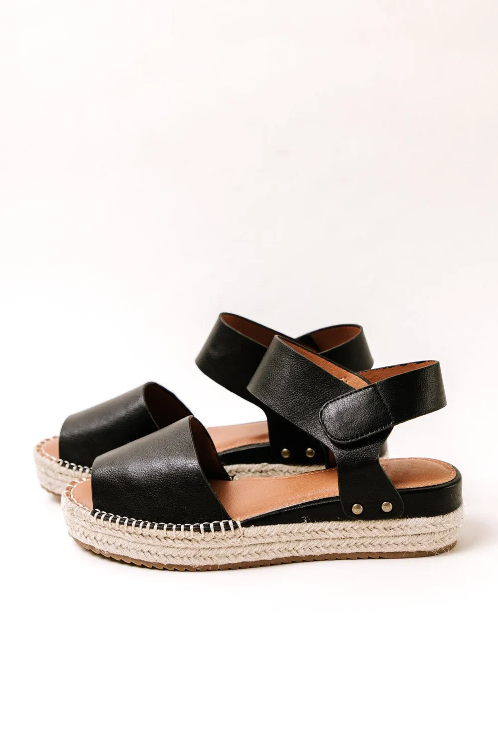 Valley Espadrille Sandal in Black