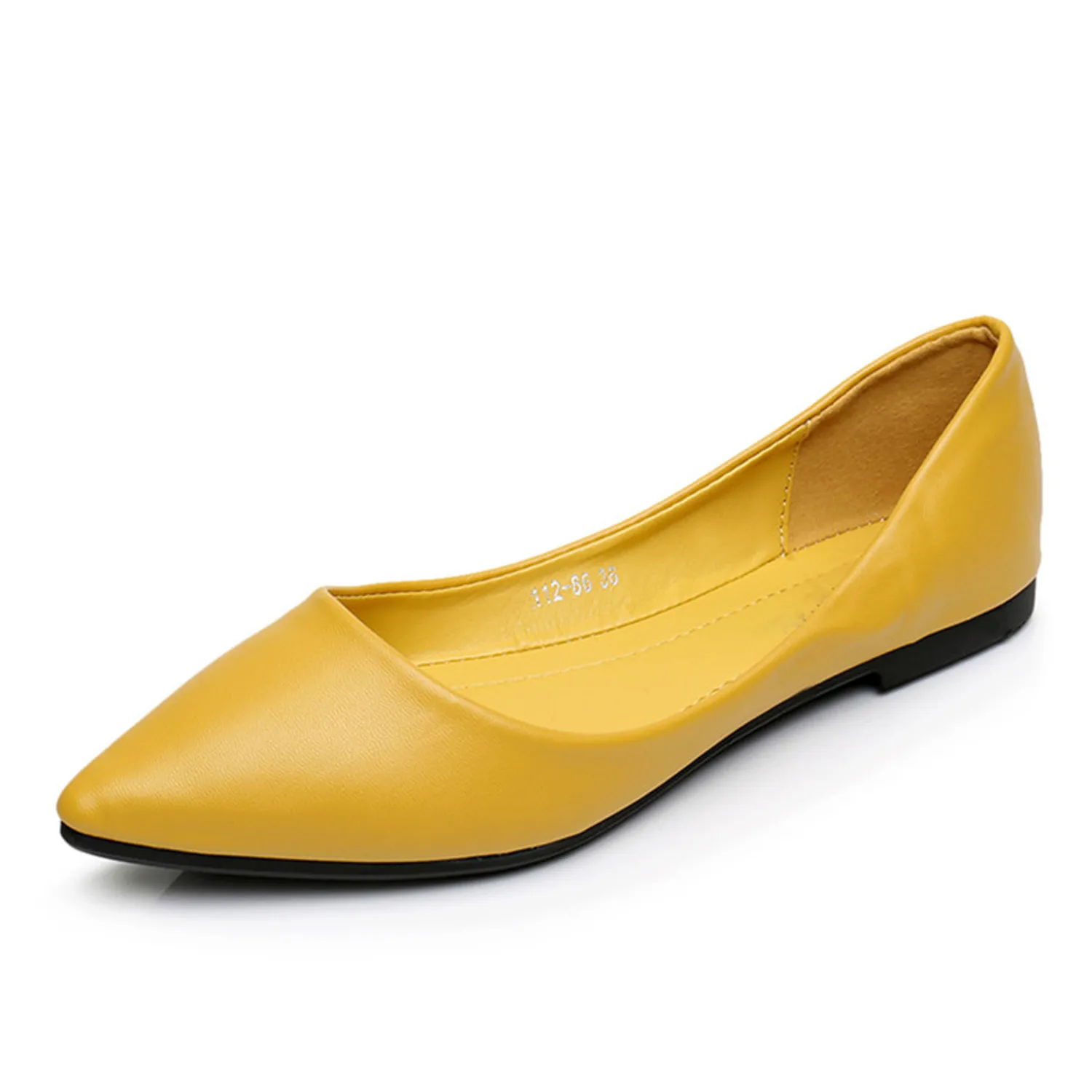 Women's Spring/Autumn Leather Pointed Toe Flats