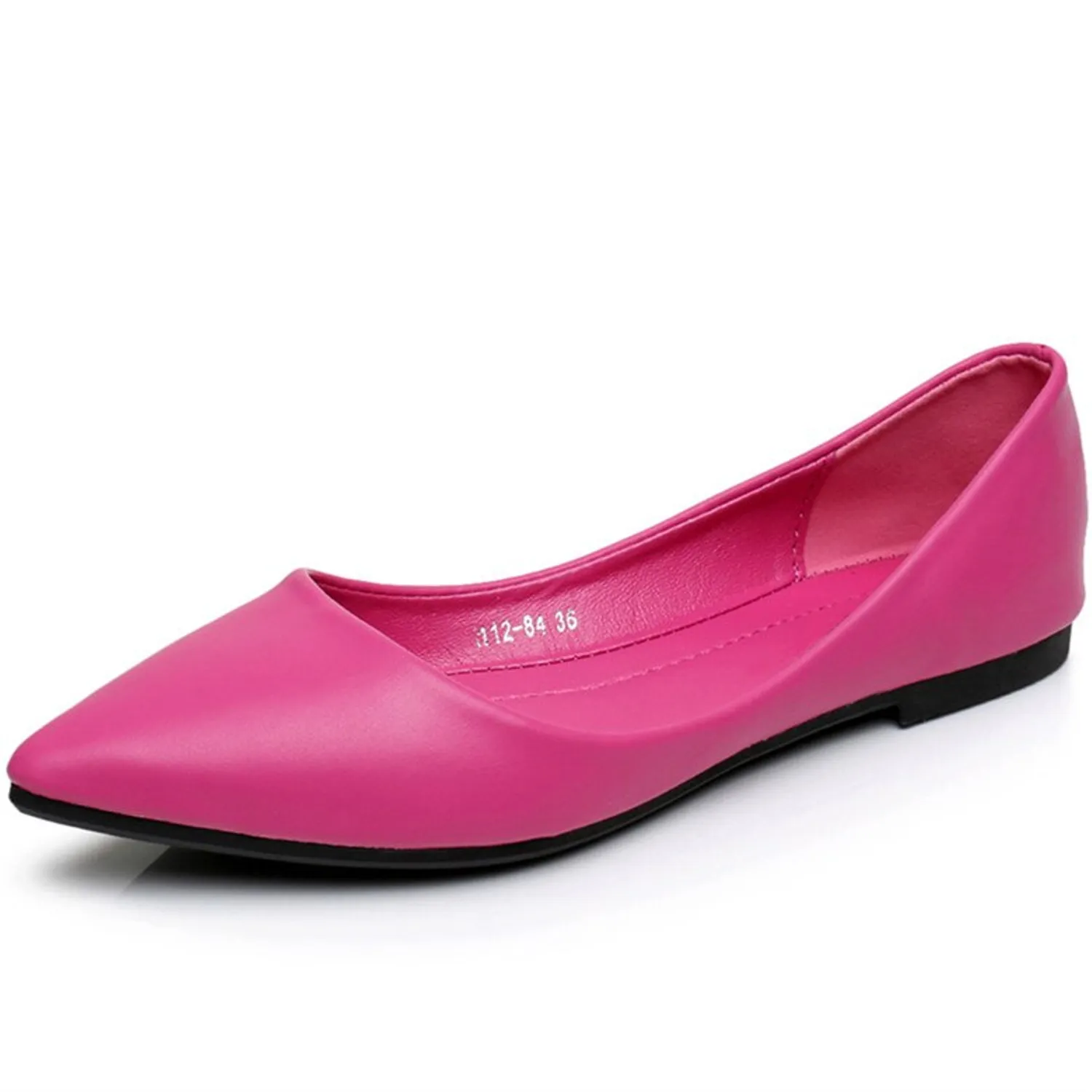 Women's Spring/Autumn Leather Pointed Toe Flats