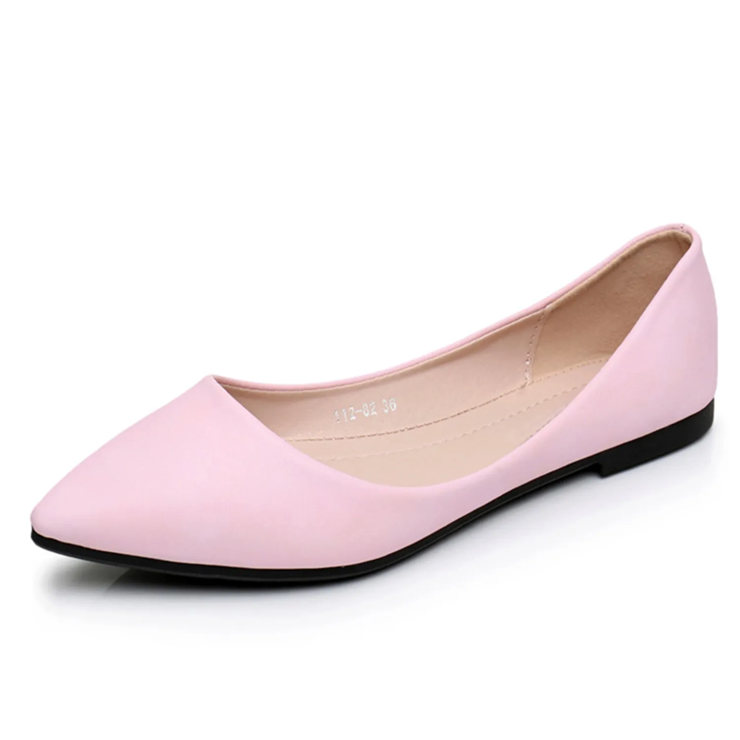 Women's Spring/Autumn Leather Pointed Toe Flats