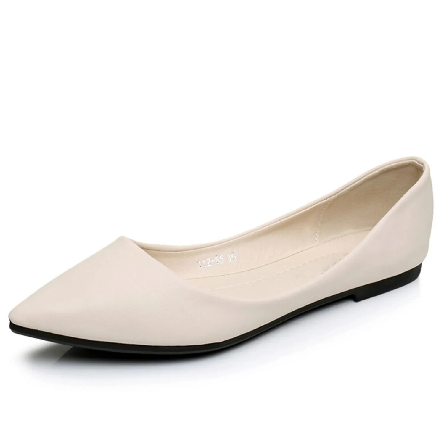 Women's Spring/Autumn Leather Pointed Toe Flats