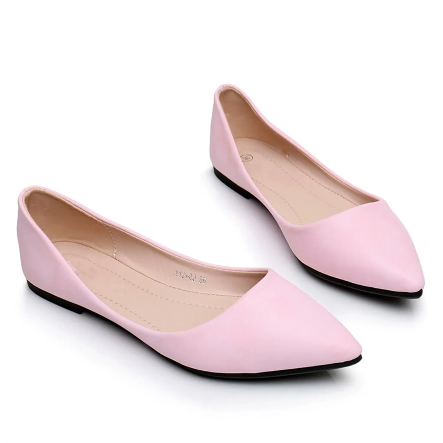 Women's Spring/Autumn Leather Pointed Toe Flats