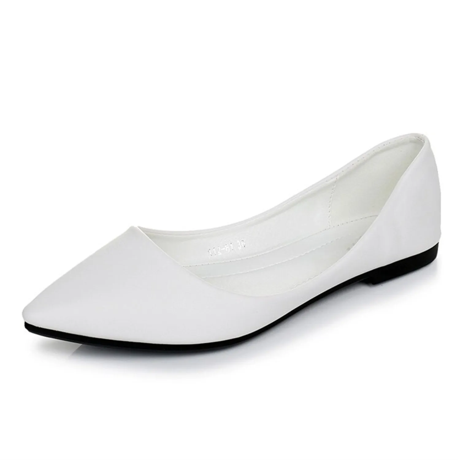 Women's Spring/Autumn Leather Pointed Toe Flats